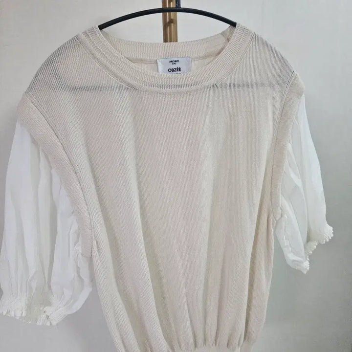 [BUNJANG] OBZEE Knit Block Top / 2021 오브제 니트 블록 탑