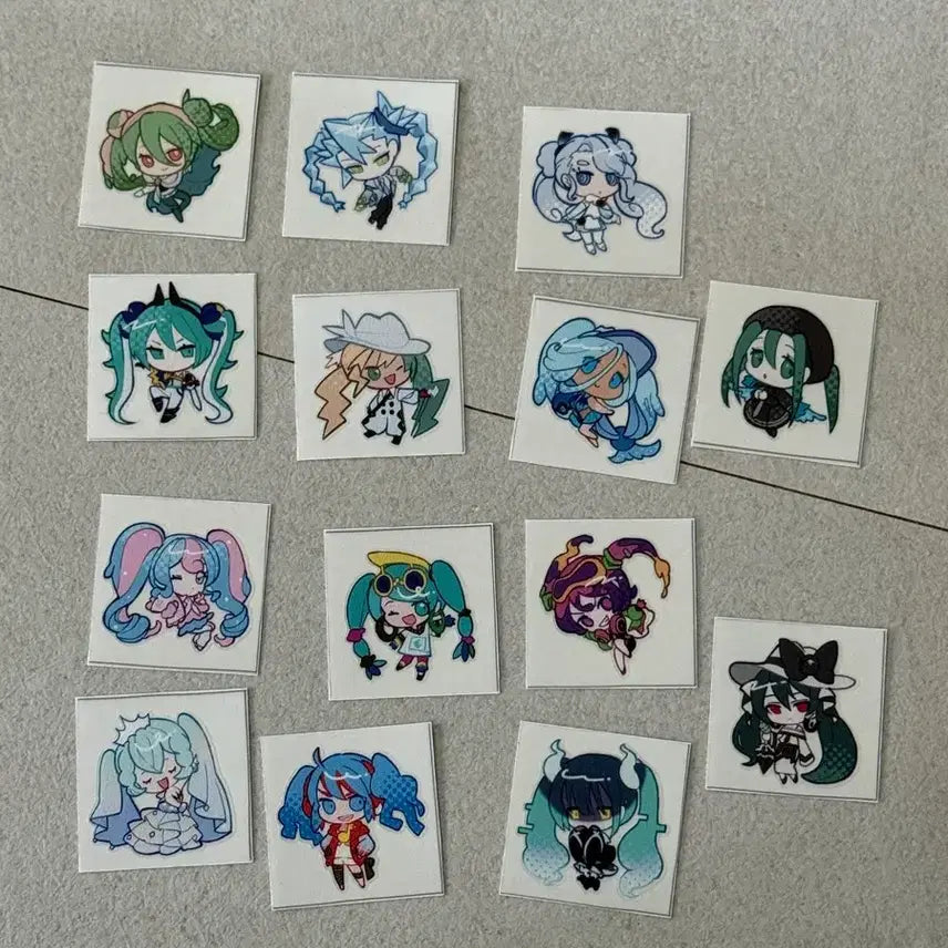 [BUNJANG] Hatsune Miku Pokemon Stickers Bundle Set / 하츠네 미쿠 포켓몬 띠부띠부실