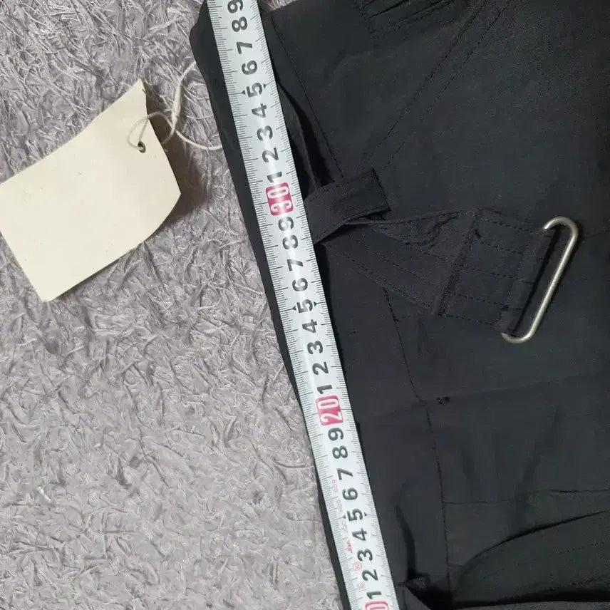 [BUNJANG] STU Belted Wide Pants - Black (Size S) / stu 바지 벨티드 와이드 팬츠 블랙 s