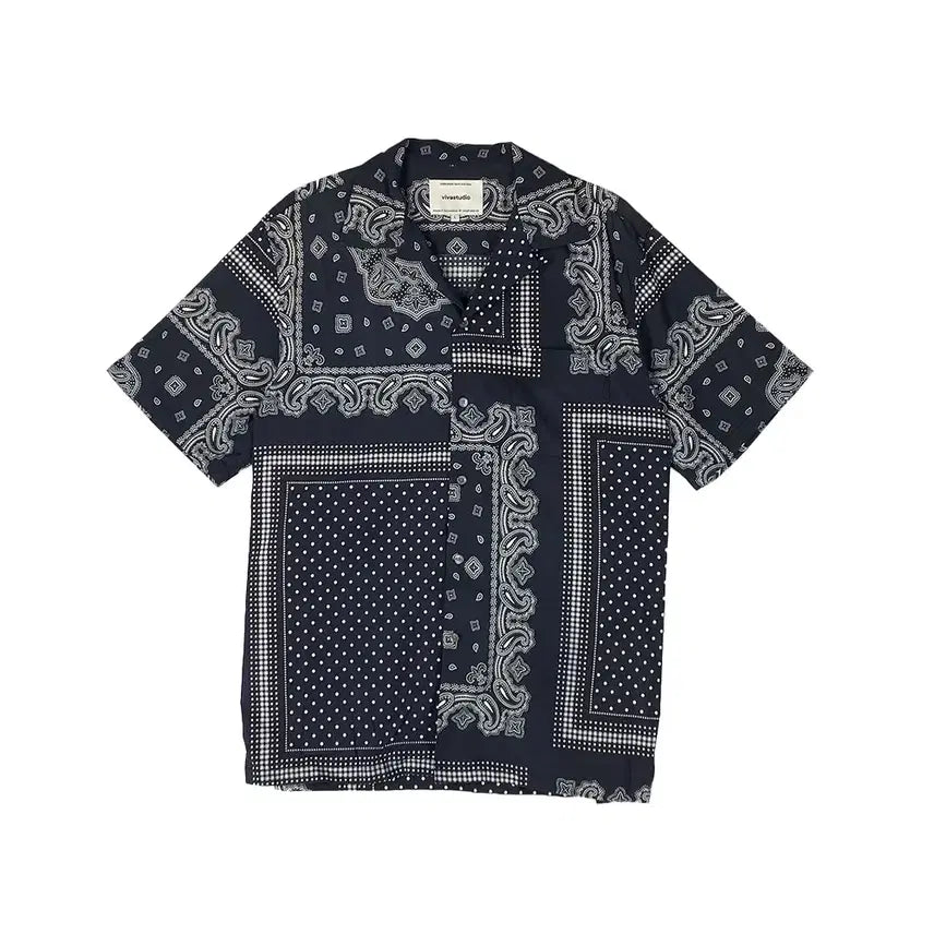 [BUNJANG] Vivastudio Bandana Short Sleeve Shirt (L) / 1242. 비바스튜디오 반다나 반팔셔츠 (L)