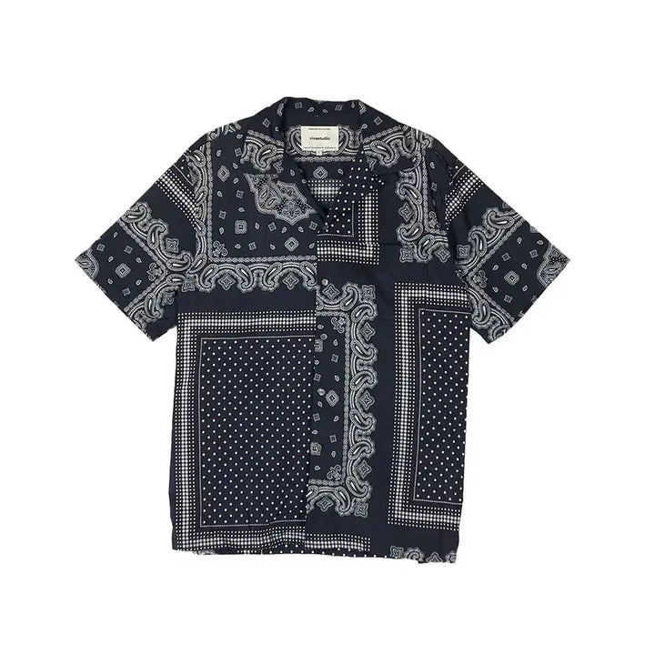 [BUNJANG] Vivastudio Bandana Short Sleeve Shirt (L) / 1242. 비바스튜디오 반다나 반팔셔츠 (L)