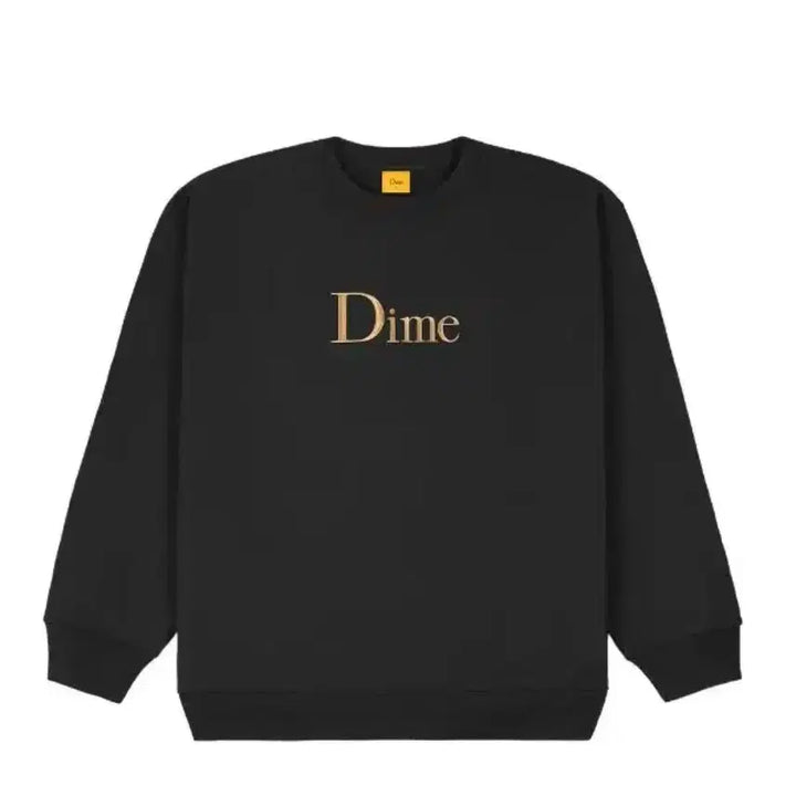 [BUNJANG] Dime Classic Embroidered Crewneck Sweatshirt Black / 다임(Dime) 클래식 엠브로이더드 크루넥 맨투맨 블랙