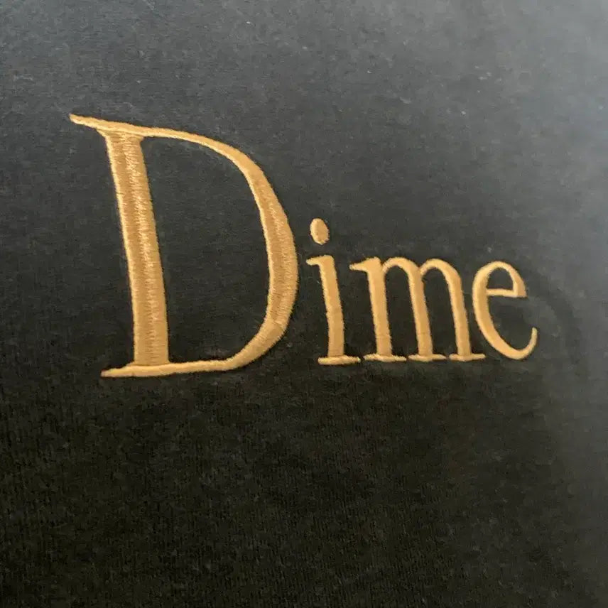 [BUNJANG] Dime Classic Embroidered Crewneck Sweatshirt Black / 다임(Dime) 클래식 엠브로이더드 크루넥 맨투맨 블랙