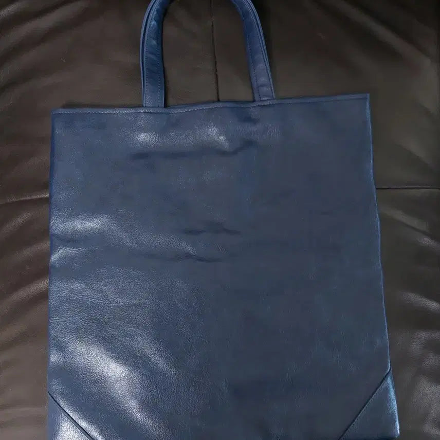 [BUNJANG] BEANPOLE Navy Leather Big Tote Bag / 빈폴(BEANPOLE) 네이비 레더 빅토트백