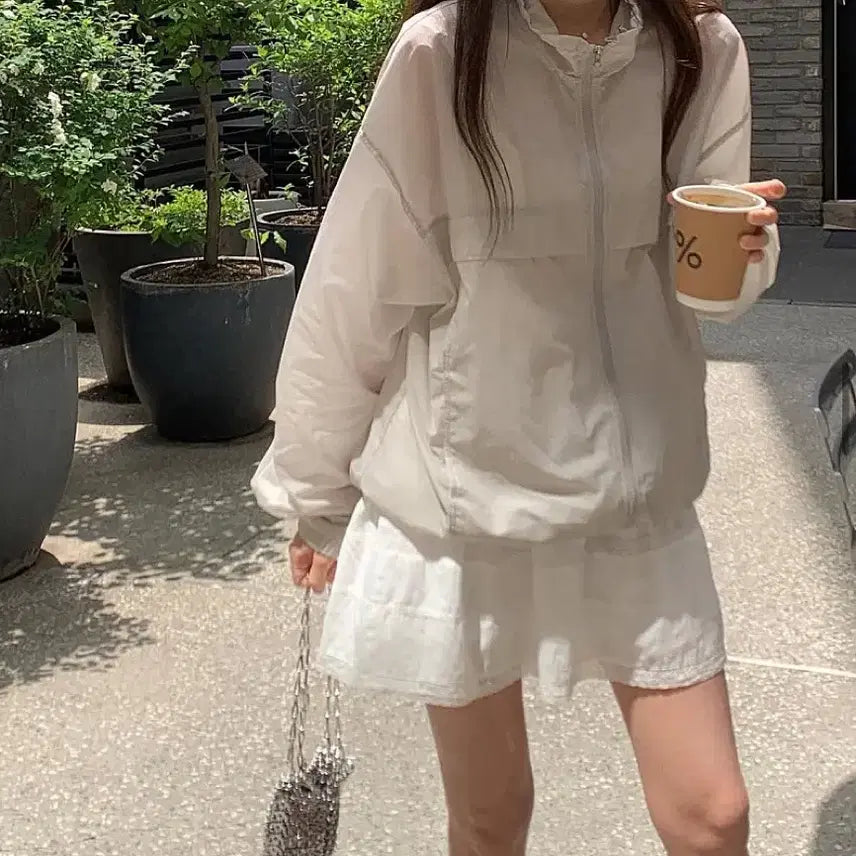 [BUNJANG] ounce wind jumper Ivory / 온스 윈드 점퍼 ounce wind jumper