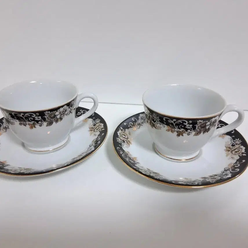 [BUNJANG] Antique Miryang Pottery 2-Person Coffee Cup Set / 엔틱.밀양도자기 커피잔 2인조 세트.희귀템