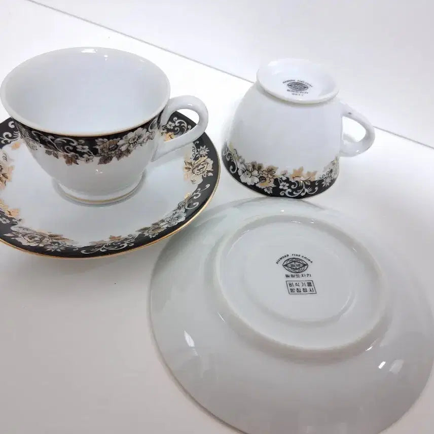 [BUNJANG] Antique Miryang Pottery 2-Person Coffee Cup Set / 엔틱.밀양도자기 커피잔 2인조 세트.희귀템