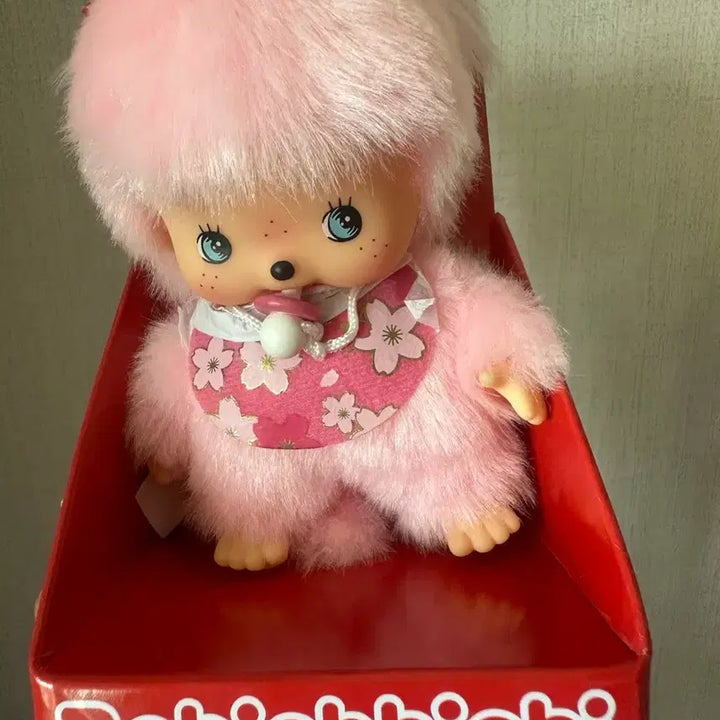 [BUNJANG] Monchhichi Sakura Bebe Monchhichi Pink Doll with Box / 몬치치 사쿠라 베베치치 핑크 인형 박스 포함