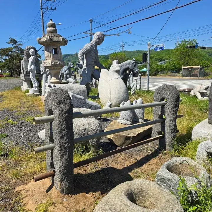 [BUNJANG] Basalt Natural Stone Drainage Set (4 Pieces) / 현무암 정낭 4세트