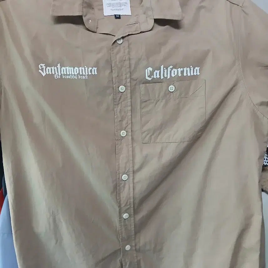 [BUNJANG] Eddie Bauer Orange Plaid Short-Sleeve Shirt Size 95 / 에디바우어 오렌지 체크 반팔 셔츠95
