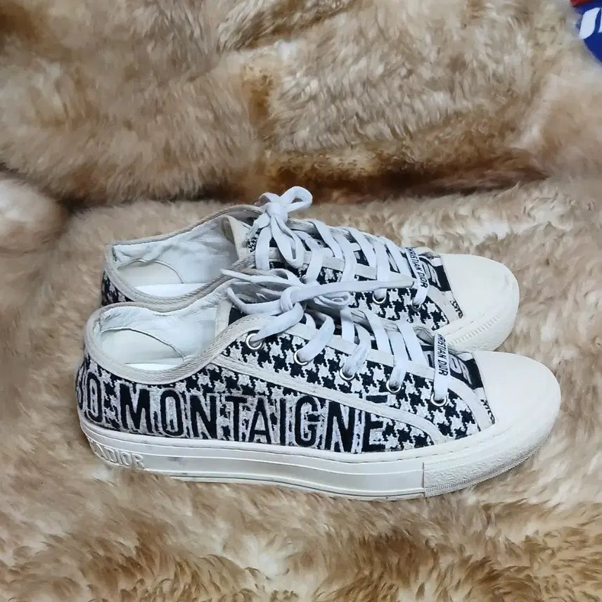 [BUNJANG] Christian Dior Hounds Tooth Sneakers Size 240 / 디올 Christian Dior 하운즈투스 스니커즈 240