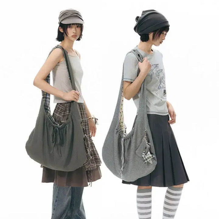 [BUNJANG] TAKEANAP Color Block Button Reversible Canvas Crossbody Bag / TAKEANAP 컬러 블록 버튼 리버서블 캔버스 크로스백