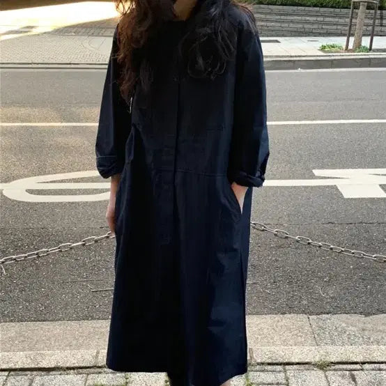 [BUNJANG] Leus Beans Pocket Shirt Dress / 리어스 빈스 포켓 셔츠 원피스 새상품