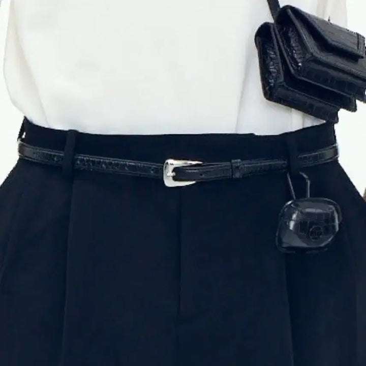 [BUNJANG] Recto Croc Leather Belt / 렉토 크로코(croc) 벨트