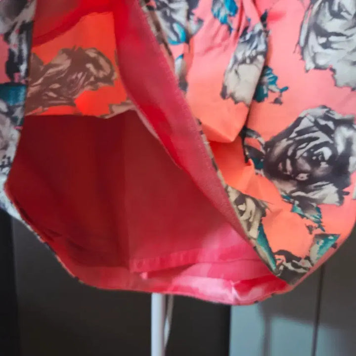 [BUNJANG] Egoist Coral Pink Rose Skirt / 에고이스트 코랄핑크 로즈 스커트