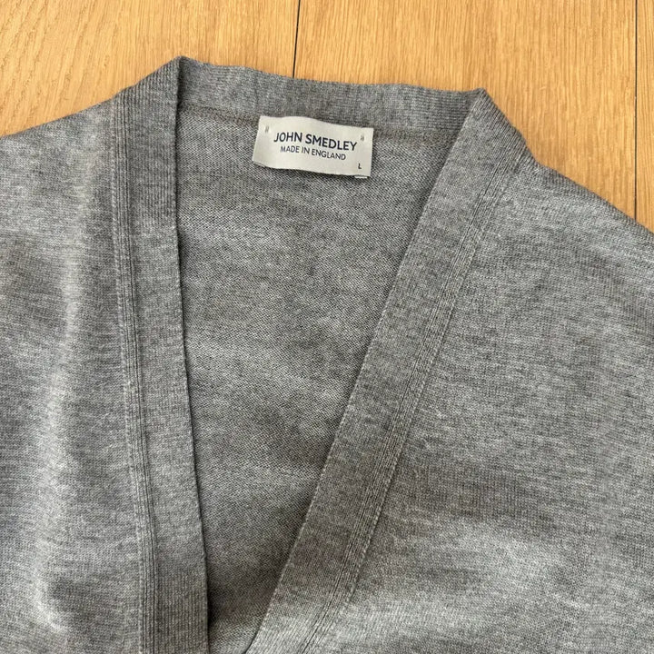 [BUNJANG] John Smedley Burley Cardigan Silver Grey L / 존스메들리 가디건 Burley Cardigan 실버그레이 L