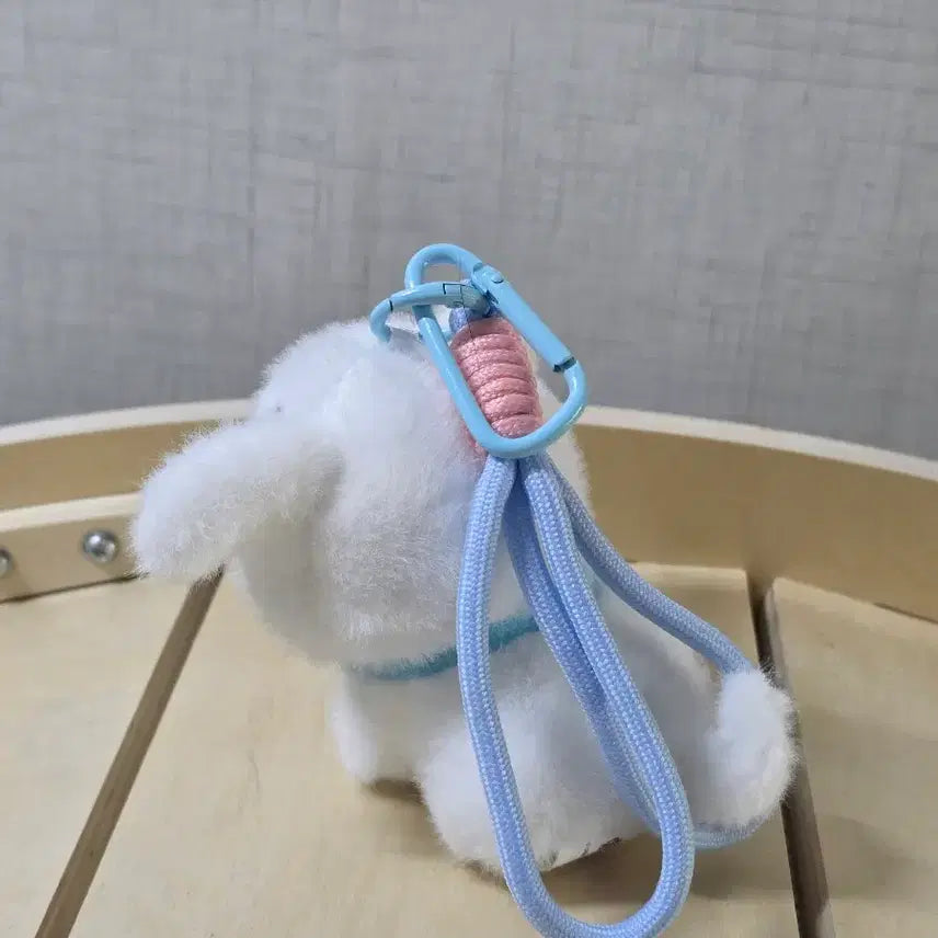 [BUNJANG] Cute White Dog Plush Keychain / 흰둥이 인형 키링