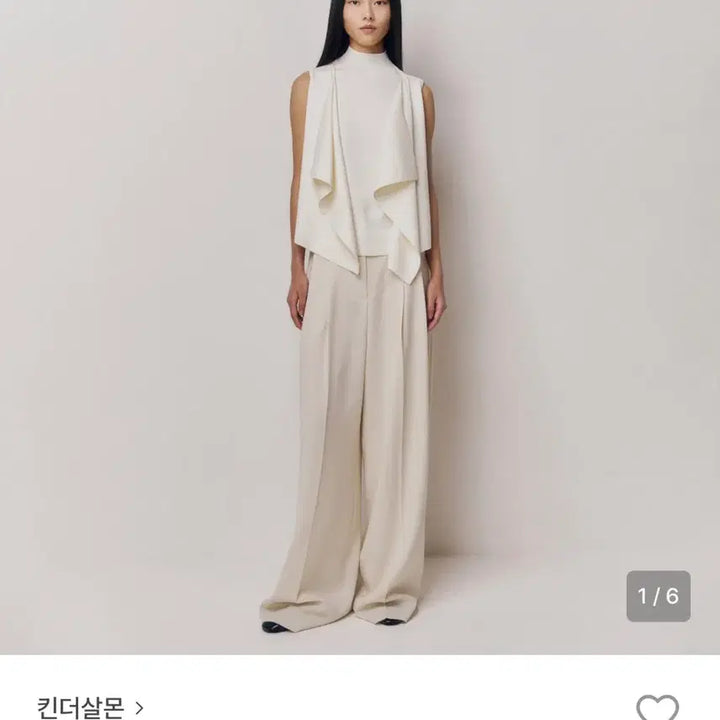 [BUNJANG] Kinder Salmon Nerine Cream Knit Blouse / 킨더살몬 Nerine 크림 니트 상의 블라우스