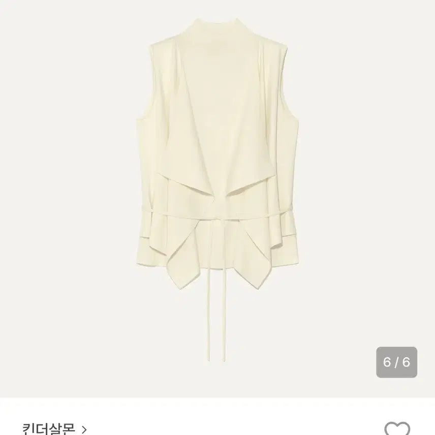 [BUNJANG] Kinder Salmon Nerine Cream Knit Blouse / 킨더살몬 Nerine 크림 니트 상의 블라우스