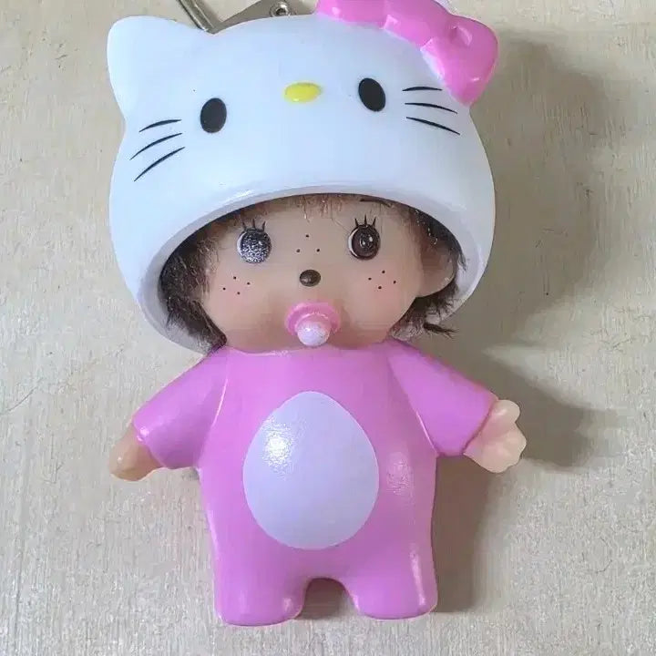 [BUNJANG] Monchhichi Kitty Charm + Miffy Crocs Charm Set / 몬치치 키티 키링+ 미피크록스 키링