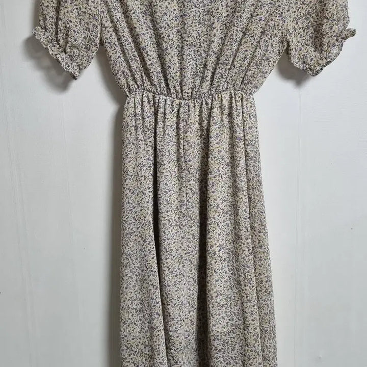 [BUNJANG] Flower Pattern Frill Short Sleeve Dress / XS (44) 플라워패턴 프릴 반팔 원피스