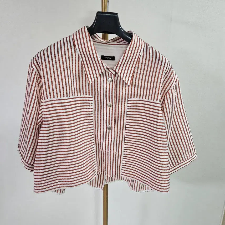 [BUNJANG] System 2023 Striped Short Sleeve Shirt / 2023 시스템 셔츠
