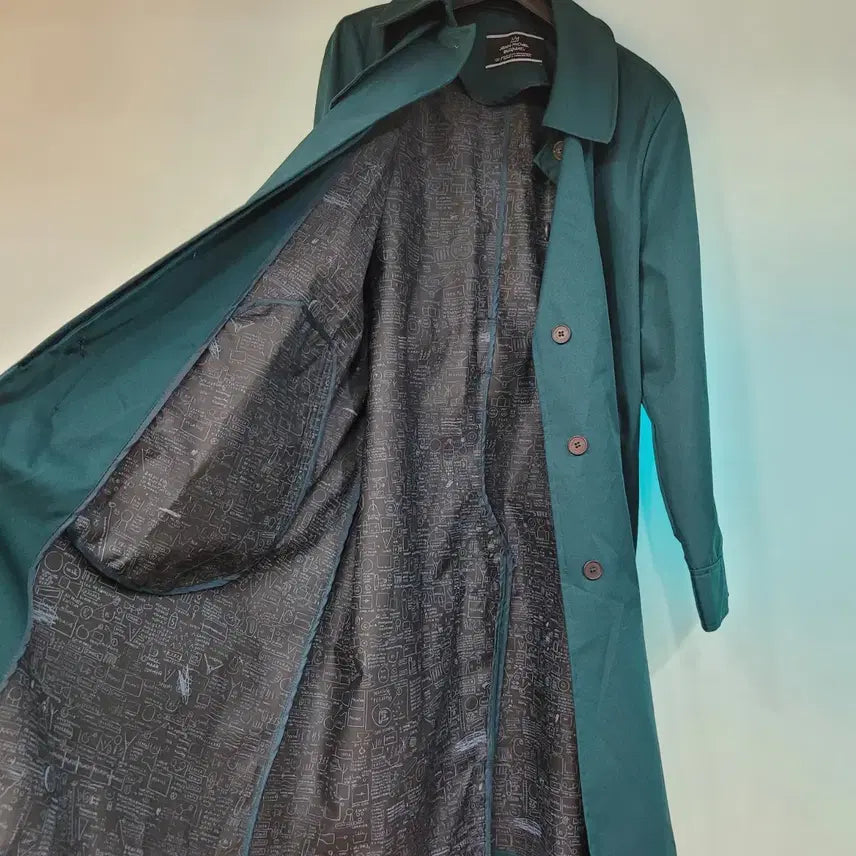 [BUNJANG] Rose Basquiat Trench Coat Green / 장미쉘바스키아 트렌치 코트 그린 100