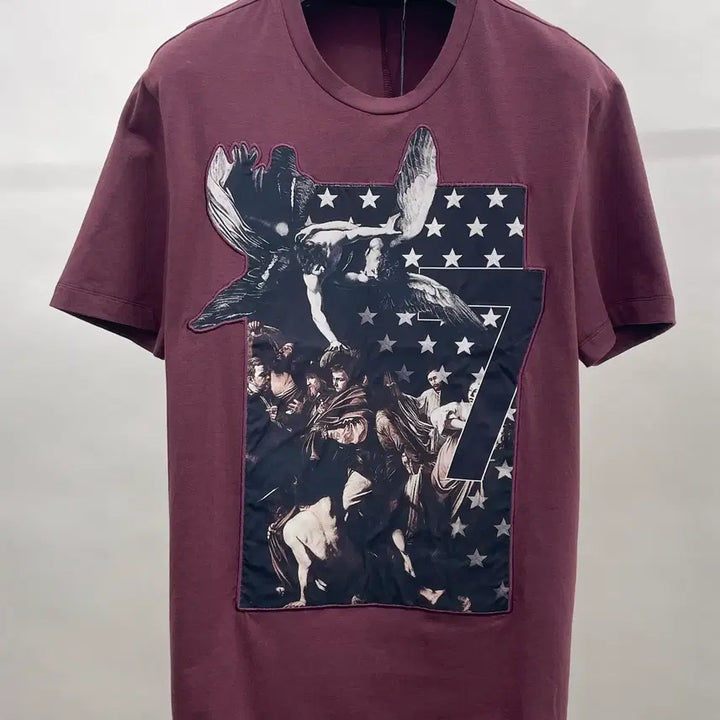 [BUNJANG] System Homme Graphic Patch Short Sleeve T-Shirt / 시스템옴므 원포인트 반팔티셔츠