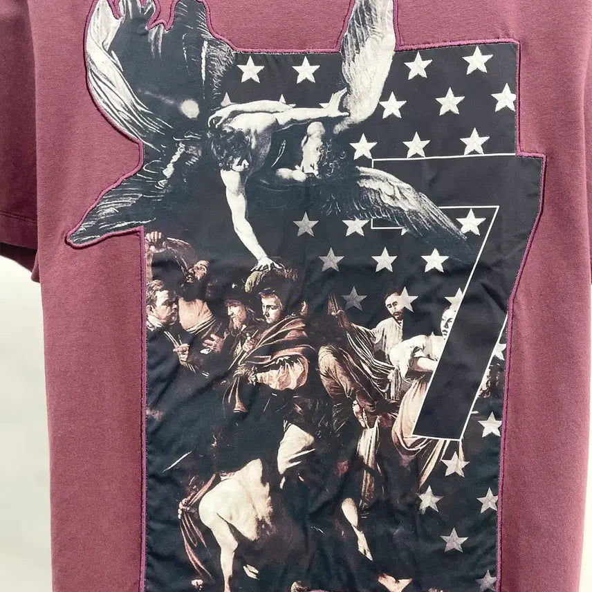 [BUNJANG] System Homme Graphic Patch Short Sleeve T-Shirt / 시스템옴므 원포인트 반팔티셔츠