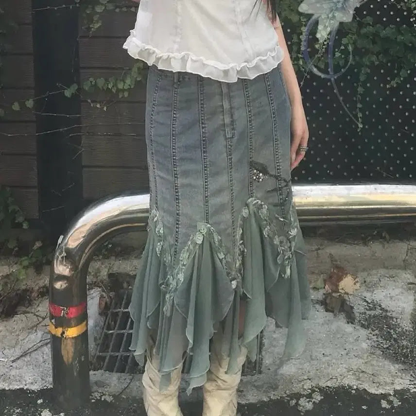 [BUNJANG] Fairy Denim Skirt / 페어리 데님스커트