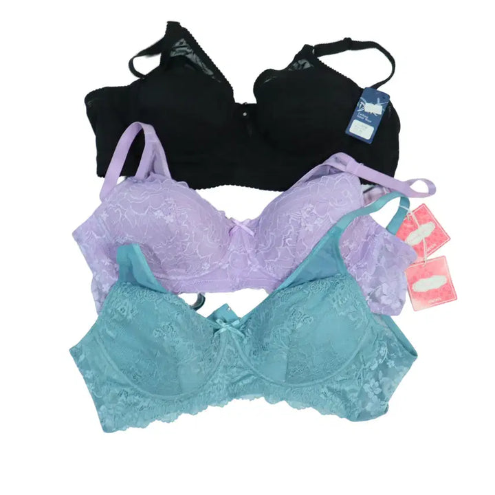 [BUNJANG] Gabrielle Peco Authentic Non-Wire Bra 2-Piece Set + Wire Bra 1-Piece Set (Size 95B) / 가브리엘페코 정품 노와이어 브라 2점 + 와이어 브라 1점 세트 95B