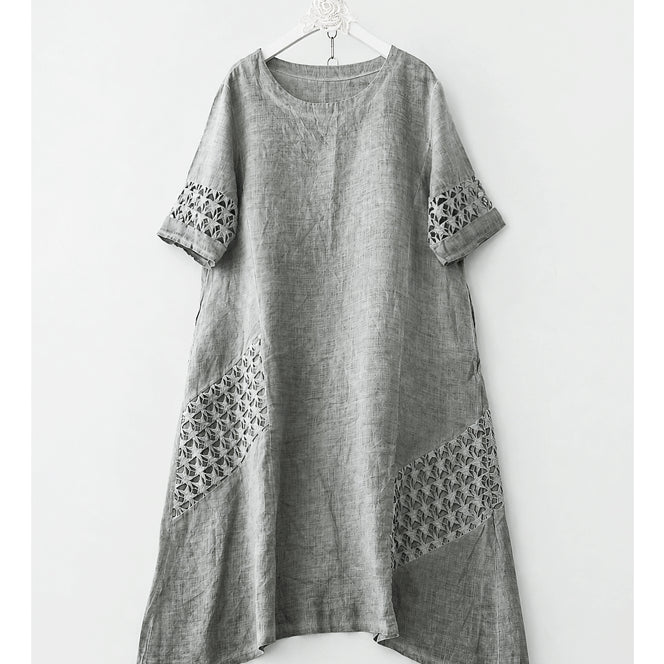 [SOLD OUT] 천연느낌 워싱 그레이 나염 린넨OPS