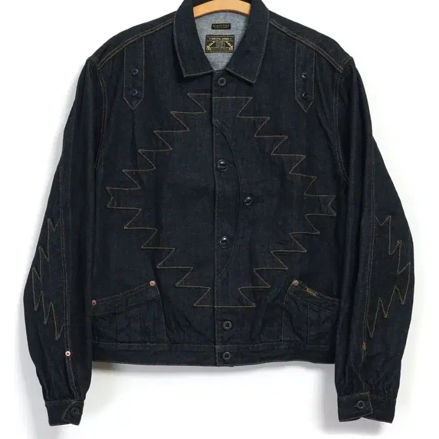 [BUNJANG] Kapital 12oz Santo Domingo Thunderbird Denim Jacket / [46] Kapital 캐피탈 12oz 산토도밍고 썬더버드 데님자켓