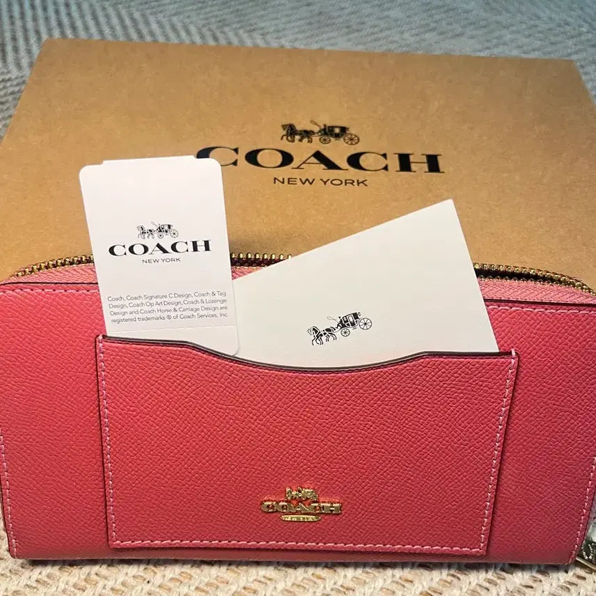 [BUNJANG] Coach Strawberry Long Wallet F54007 / [반택무배] 코치 F54007 스트로베리 장지갑