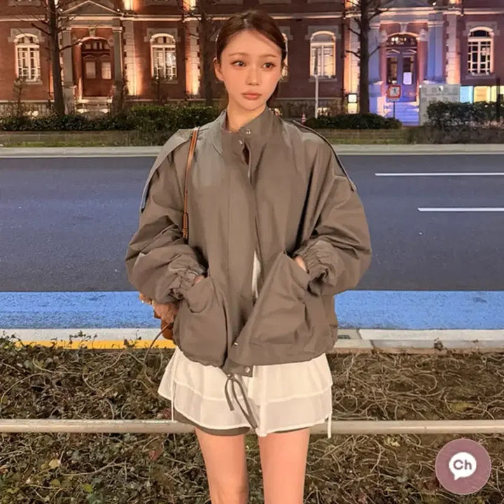 [BUNJANG] Marie Market Makya Jumper Khaki / 마리마켓 막야상 카키