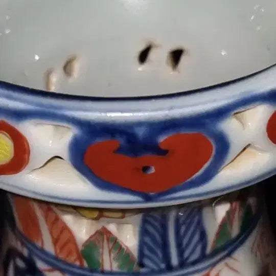 [BUNJANG] Wanli Period Celadon Porcelain Vase with Openwork Double Phoenix Design / 만력년제 오채 투각 양이화병 높29지17 중국도자기 고도자 오래된 골통품