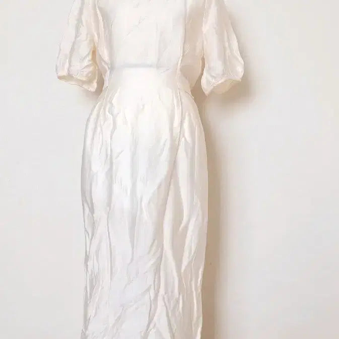 [BUNJANG] Ivory Ribbon Long Dress / 아이보리 리본 롱 원피스