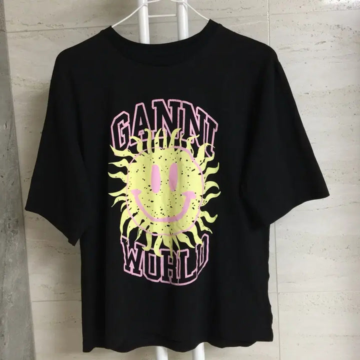 [BUNJANG] GANNI Smiley Short Sleeve T-Shirt / GANNI 가니 스마일리 반팔 티셔츠 S