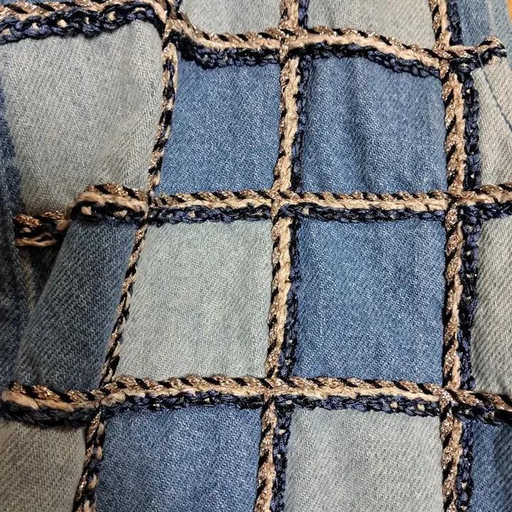 [BUNJANG] Lanvin Check Pattern Denim Vest / 랑방조끼(66~77)
