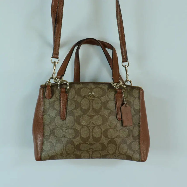 [BUNJANG] Coach Signature Canvas Tote Bag &amp; Crossbody Bag / 코치 Coach 정품 시그니처 로고 토트 겸 바디 크로스백