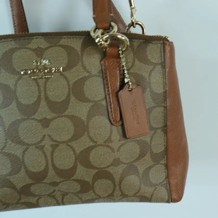 [BUNJANG] Coach Signature Canvas Tote Bag &amp; Crossbody Bag / 코치 Coach 정품 시그니처 로고 토트 겸 바디 크로스백