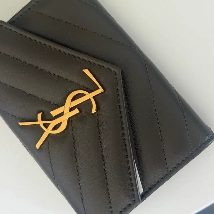 [BUNJANG] Saint Laurent Card Holder Brown / 생로랑 카드지갑