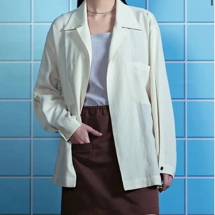 [BUNJANG] Nuvoten Open-Style Loose Fit Jacket / 누보텐 오픈 루즈핏 자켓