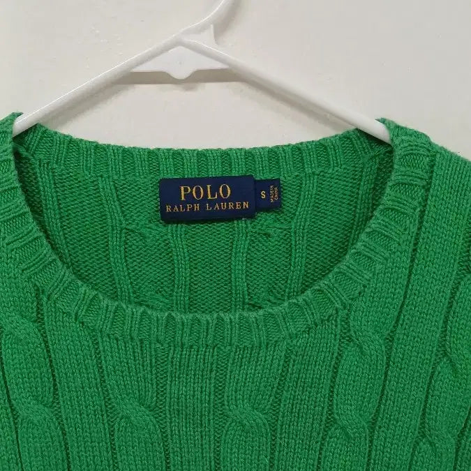 [BUNJANG] Polo Ralph Lauren Cable Knit Sweater Green / 폴로 랄프로렌 케이블 니트 그린