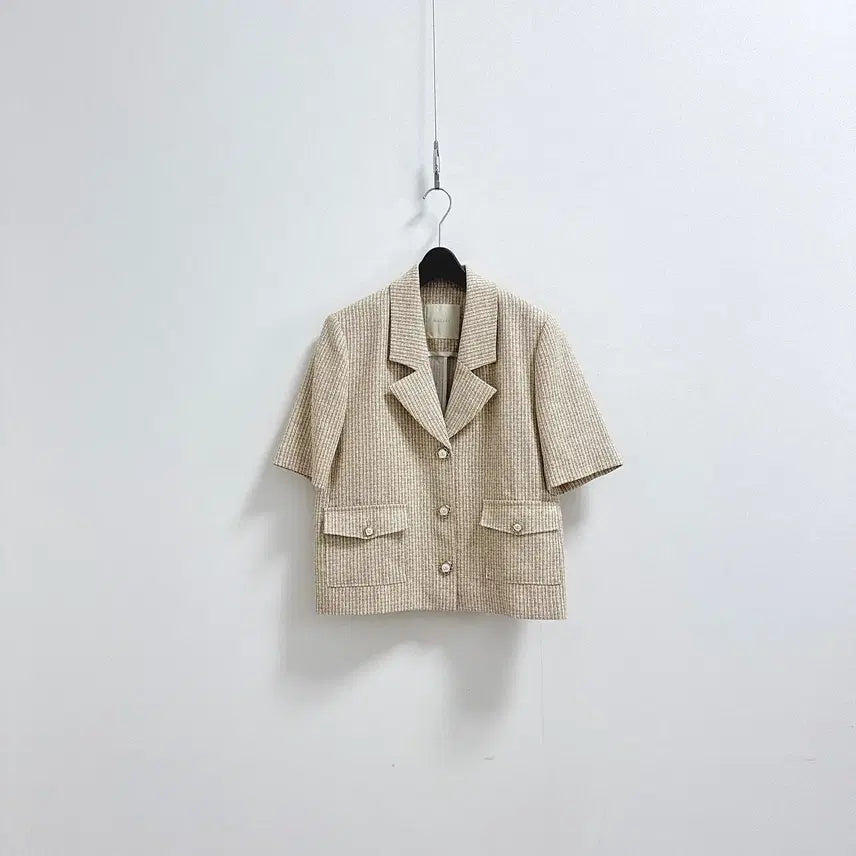 [BUNJANG] Magjay Short Sleeve Tweed Jacket / 매그제이 반팔 트위드 자켓