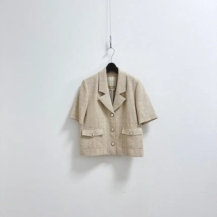 [BUNJANG] Magjay Short Sleeve Tweed Jacket / 매그제이 반팔 트위드 자켓