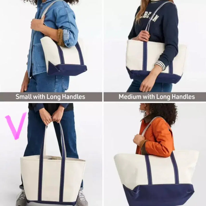 [BUNJANG] LL Bean Large Long Handle Tote Bag Pink / ll bean 엘엘빈 토트백 라지 롱핸들
