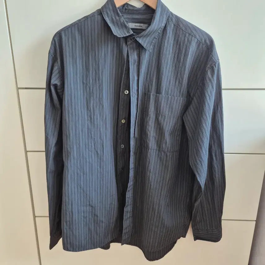 [BUNJANG] Arban Striped Long-Sleeve Shirt / 아르반 스트라이프 긴팔 셔츠 2