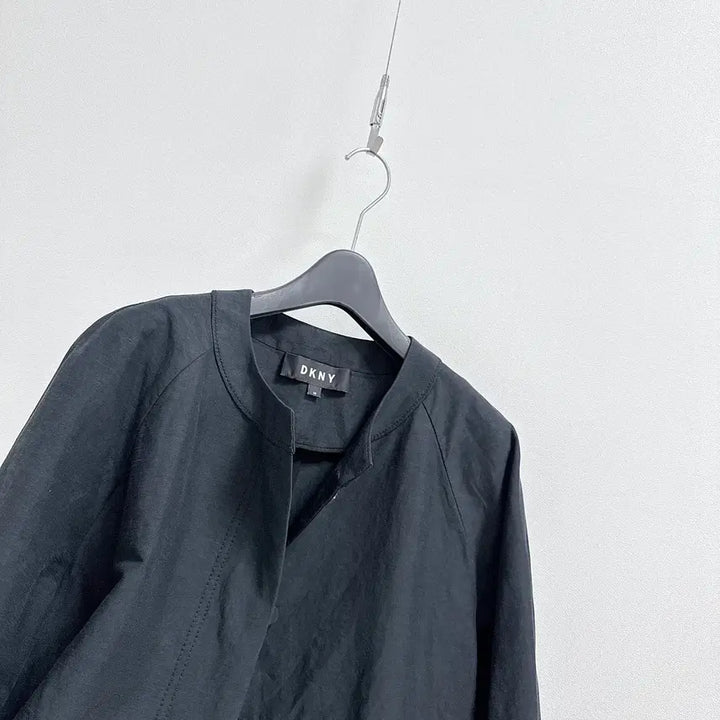[BUNJANG] DKNY Collarless Linen Blend Jacket XS Black / DKNY 칼라리스 자켓
