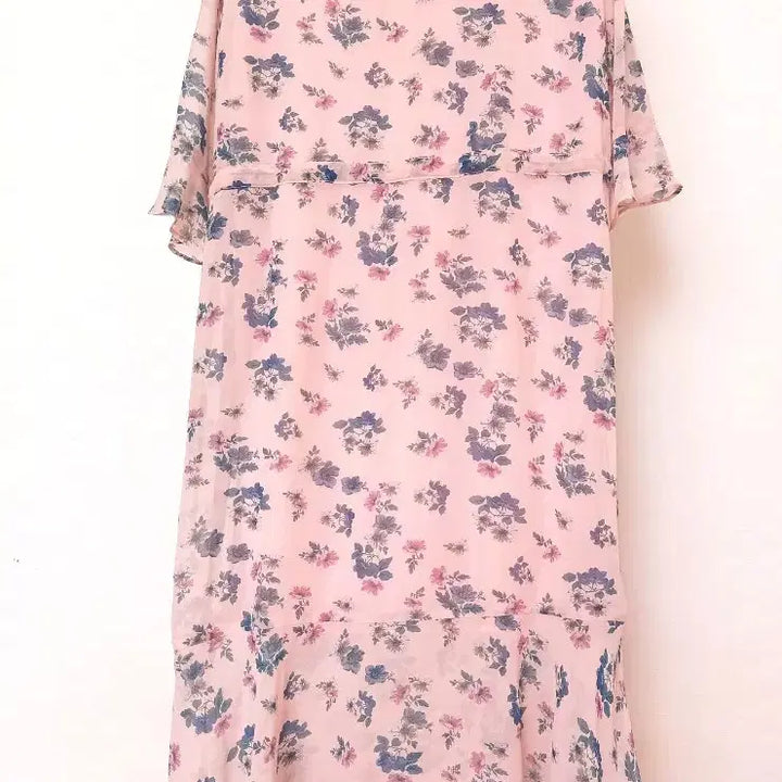 [BUNJANG] Flower Chiffon Long Dress / 플라워 쉬폰 롱 원피스